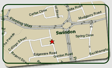 Swindon Greyhound Racing map